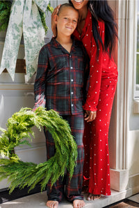 Holiday Heritage Plaid Kids' Long Sleeve Button Up Set