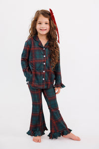 Holiday Heritage Plaid Girls' Long Sleeve Ruffle Flare Set