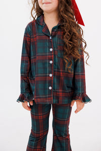 Holiday Heritage Plaid Girls' Long Sleeve Ruffle Flare Set