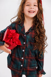 Holiday Heritage Plaid Girls' Long Sleeve Ruffle Flare Set