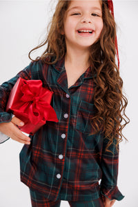 Holiday Heritage Plaid Girls' Long Sleeve Ruffle Flare Set