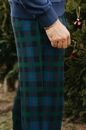 Dark Blue Plaid Men's Straight Leg Pant - IMJ x Sarah Knuth