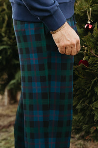 Dark Blue Plaid Men's Straight Leg Pant - IMJ x Sarah Knuth