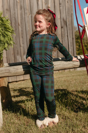Dark Blue Plaid Two Piece Set - IMJ x Sarah Knuth