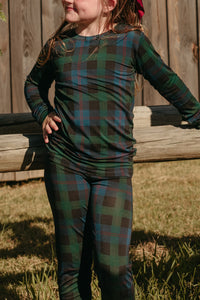 Dark Blue Plaid Two Piece Set - IMJ x Sarah Knuth