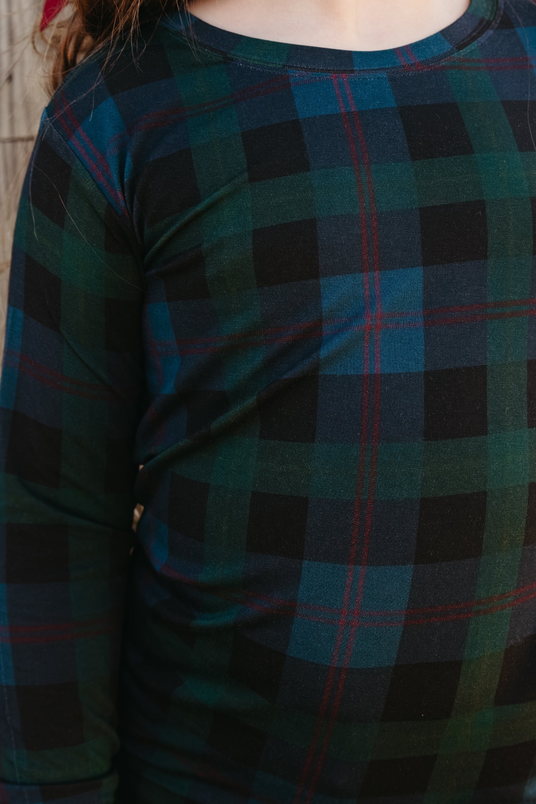 Dark Blue Plaid Two Piece Set - IMJ x Sarah Knuth
