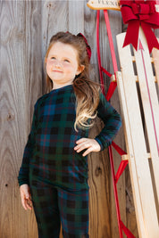 Dark Blue Plaid Two Piece Set - IMJ x Sarah Knuth