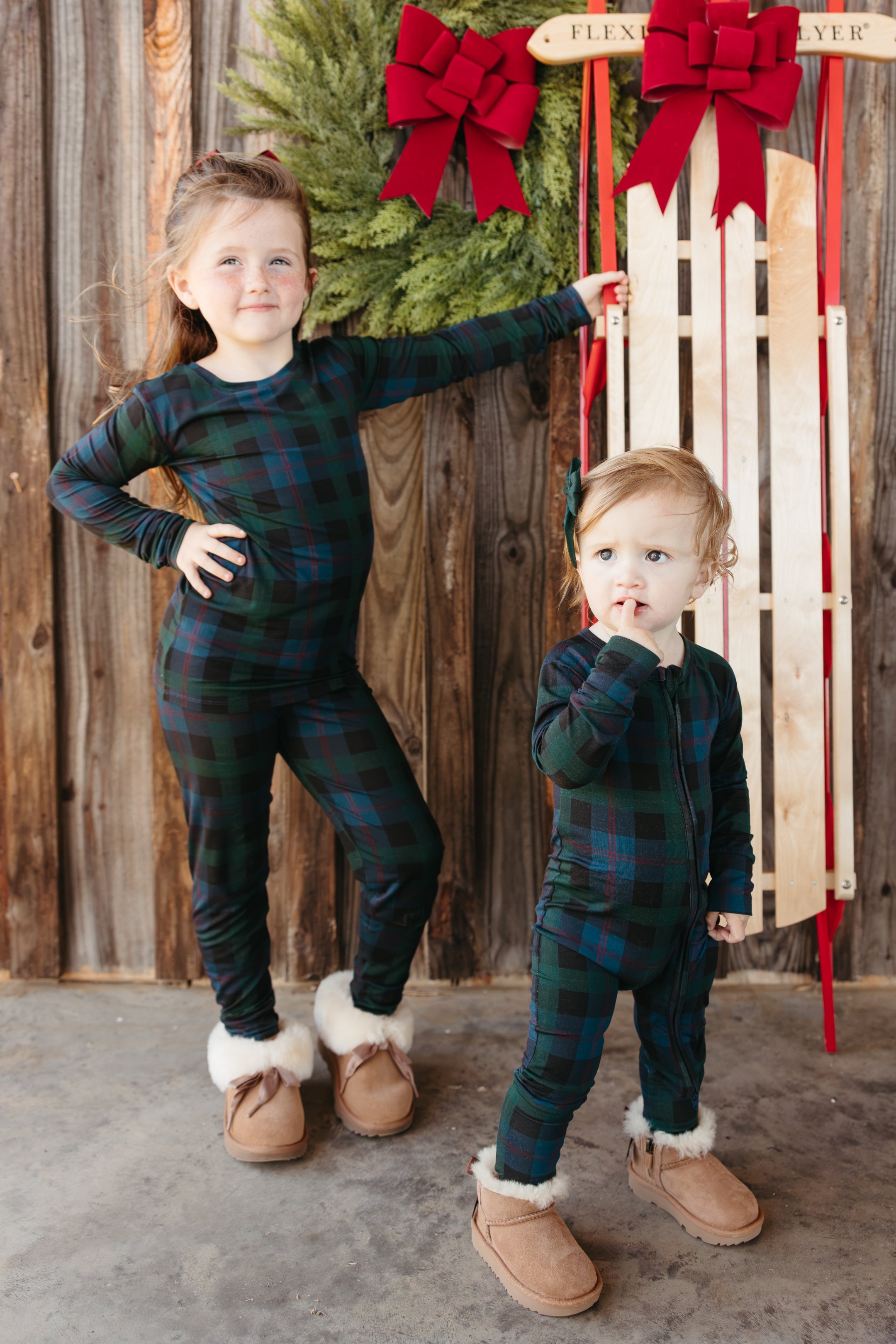 Dark Blue Plaid Two Piece Set - IMJ x Sarah Knuth