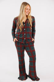 Holiday Heritage Plaid Women's Long Sleeve Ruffle Set