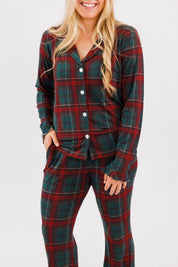 Holiday Heritage Plaid Women's Long Sleeve Ruffle Set