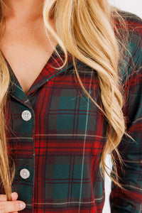 Holiday Heritage Plaid Women's Long Sleeve Ruffle Set