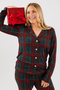 Holiday Heritage Plaid Women's Long Sleeve Ruffle Set