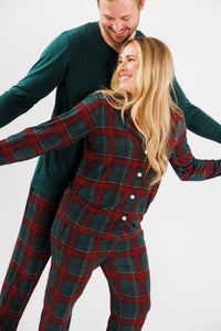 Holiday Heritage Plaid Women's Long Sleeve Ruffle Set