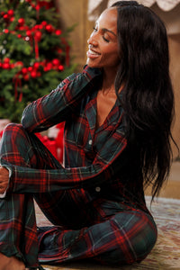Holiday Heritage Plaid Women's Long Sleeve Ruffle Set