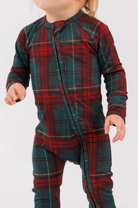 Holiday Heritage Plaid Zipper Romper