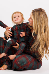 Holiday Heritage Plaid Zipper Romper