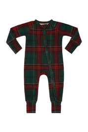 Holiday Heritage Plaid Zipper Romper