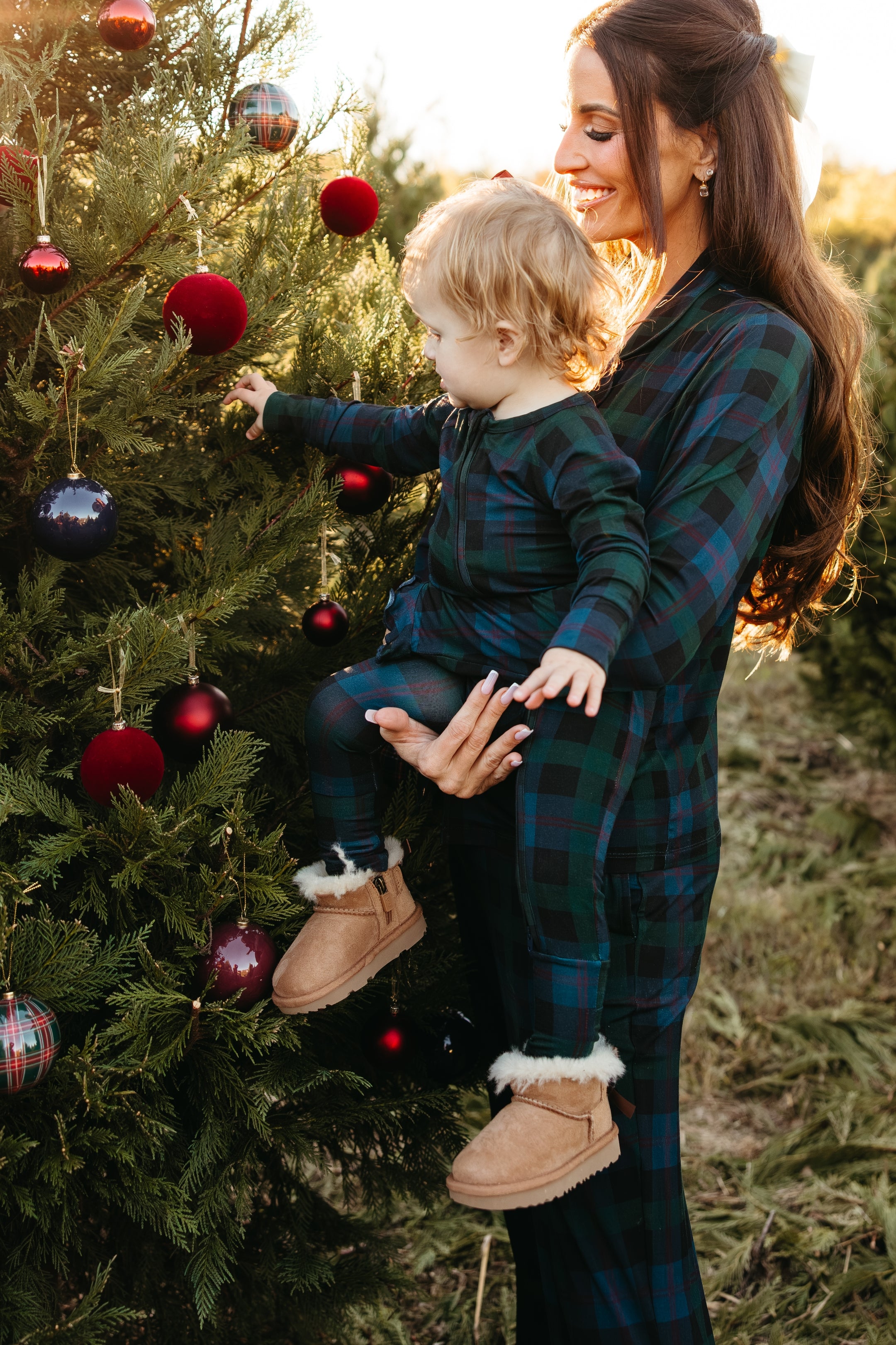 Dark Blue Plaid Zipper Romper - IMJ x Sarah Knuth