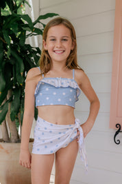 Sea Blue Polka Dot Sarong