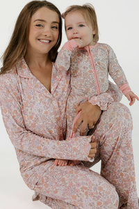 Poppy Floral Women's Long Sleeve Ruffle Set