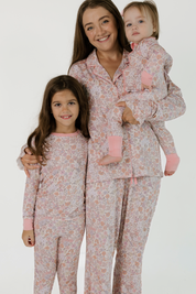 Poppy Floral Women's Long Sleeve Ruffle Set