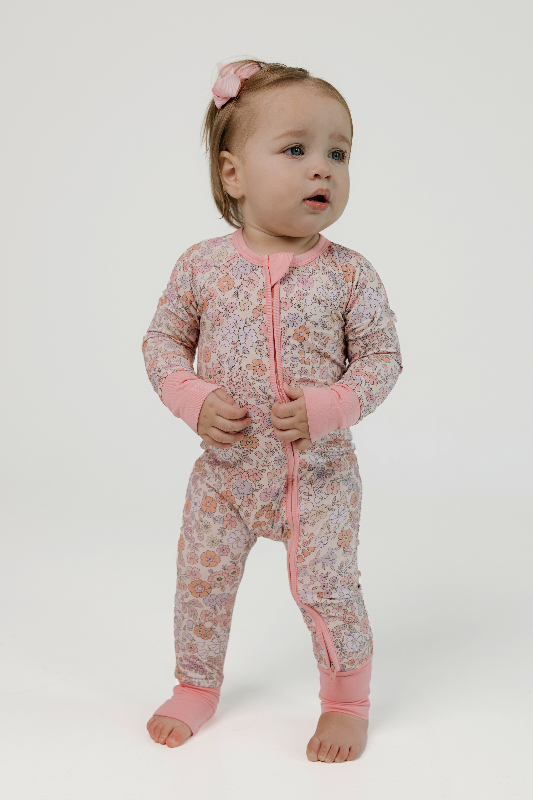 Poppy Floral Zipper Romper