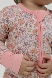 Poppy Floral Zipper Romper