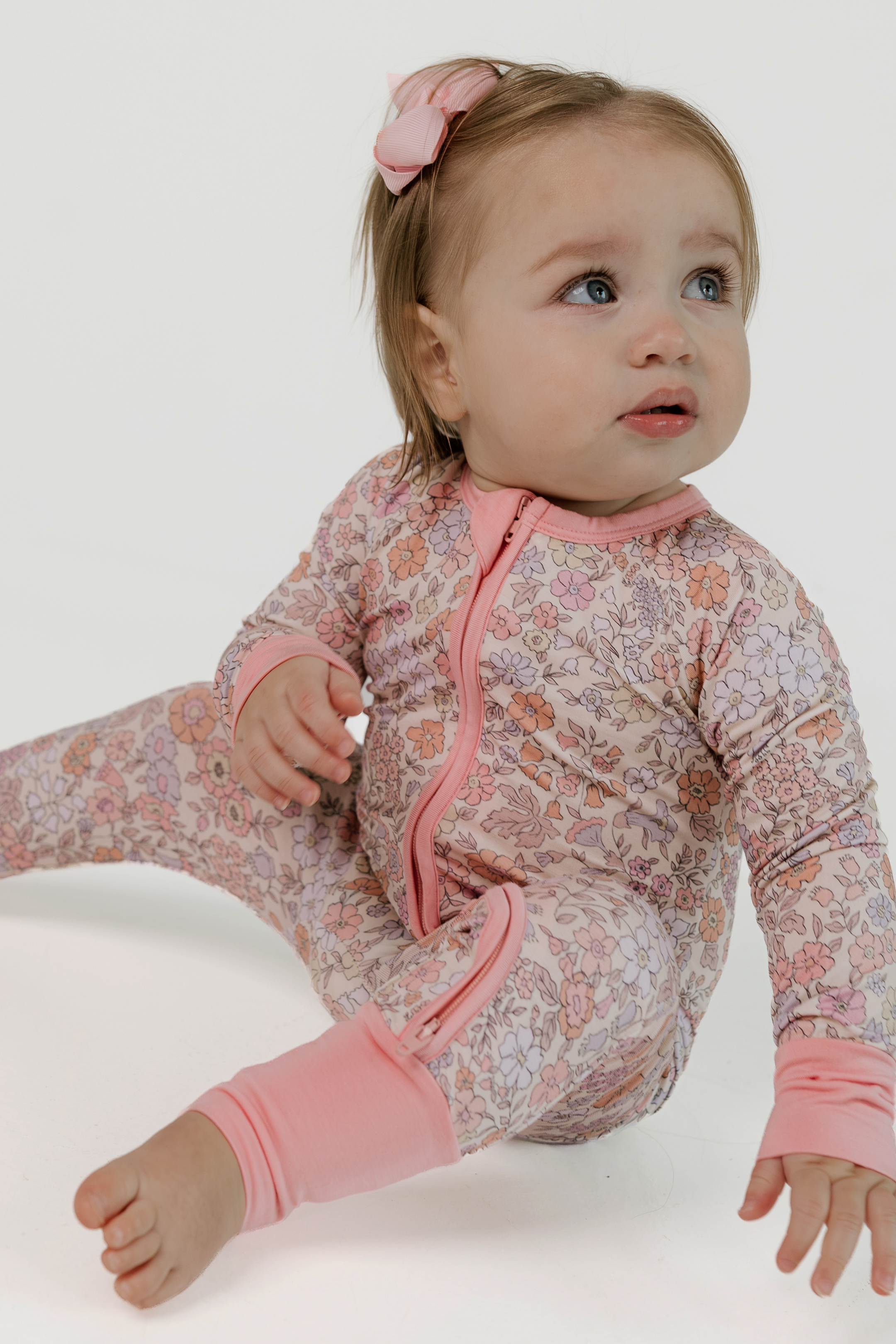 Poppy Floral Zipper Romper