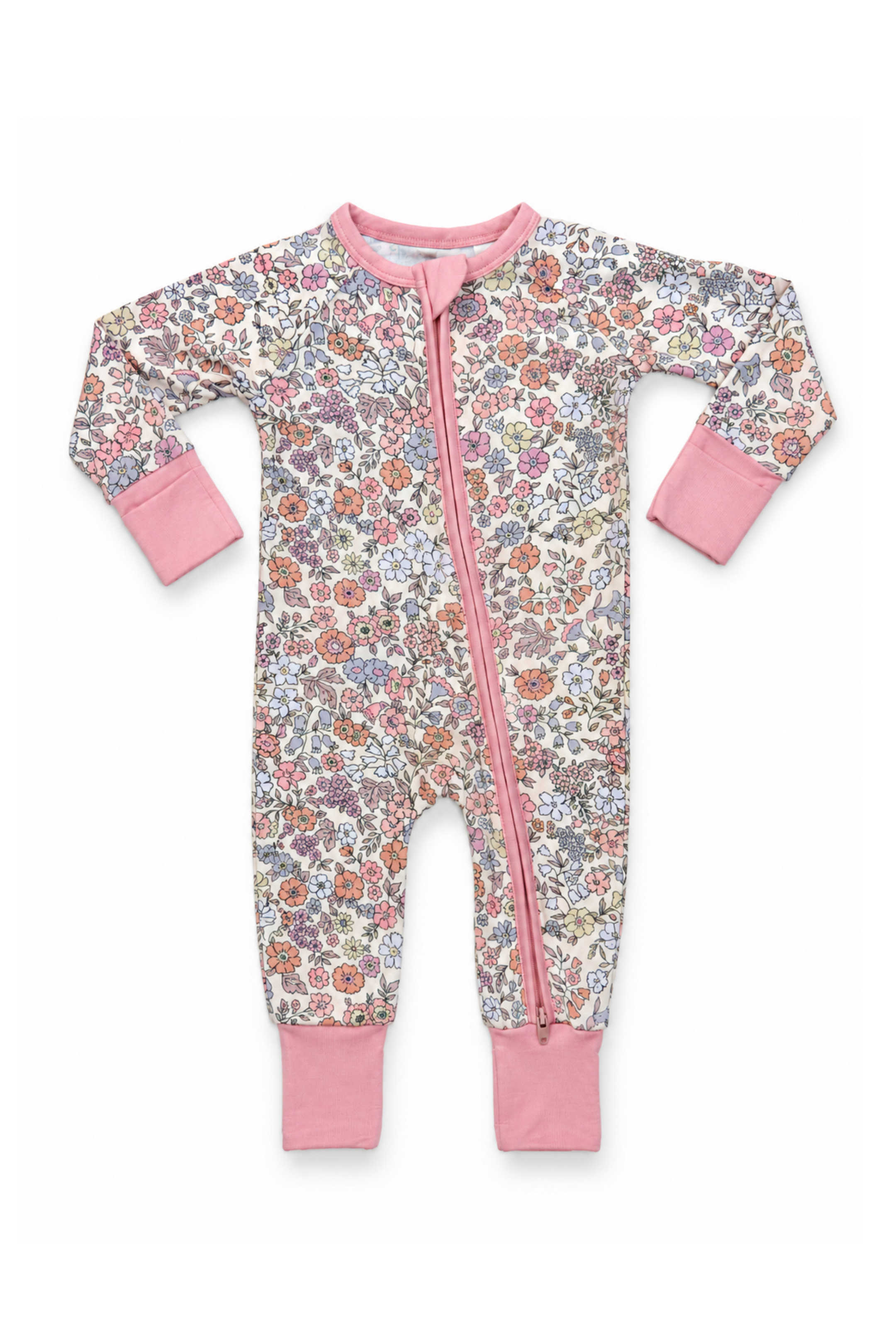 Poppy Floral Zipper Romper