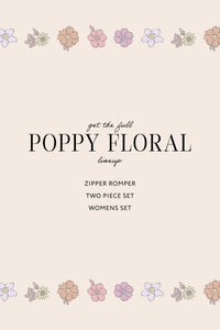 Poppy Floral Zipper Romper