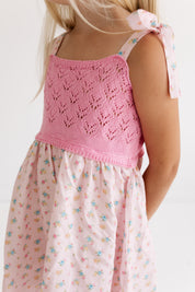 Poppy Pink Knit Twirl Dress