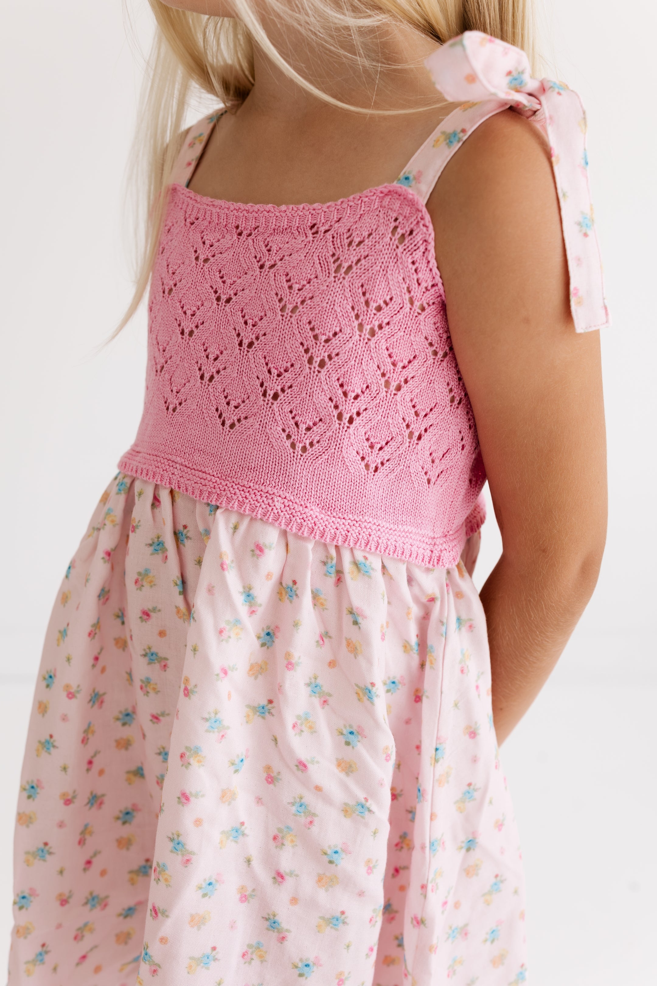 Poppy Pink Knit Twirl Dress