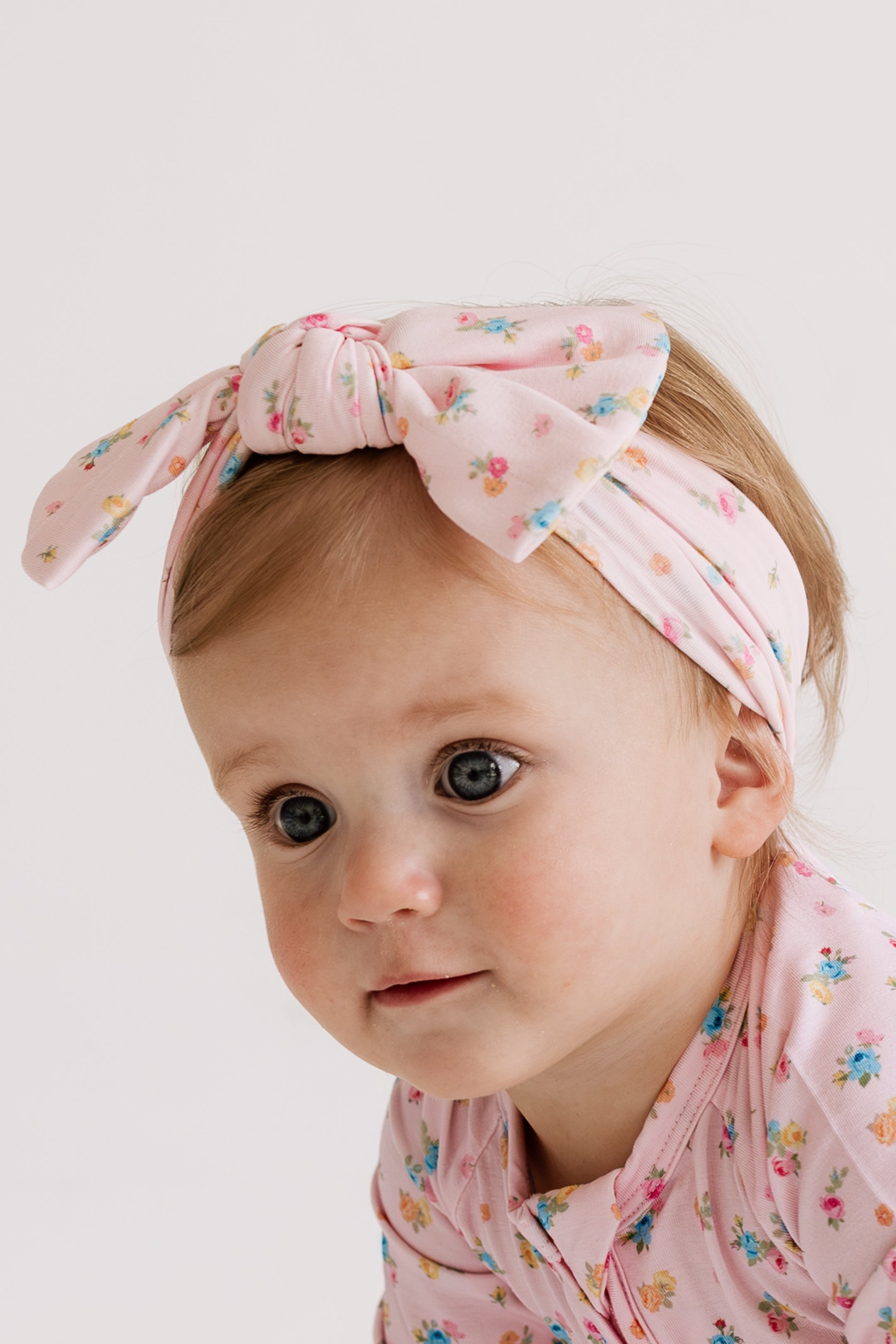 Poppy Pink Headband | Bamboo Baby Pajamas | In My Jammers