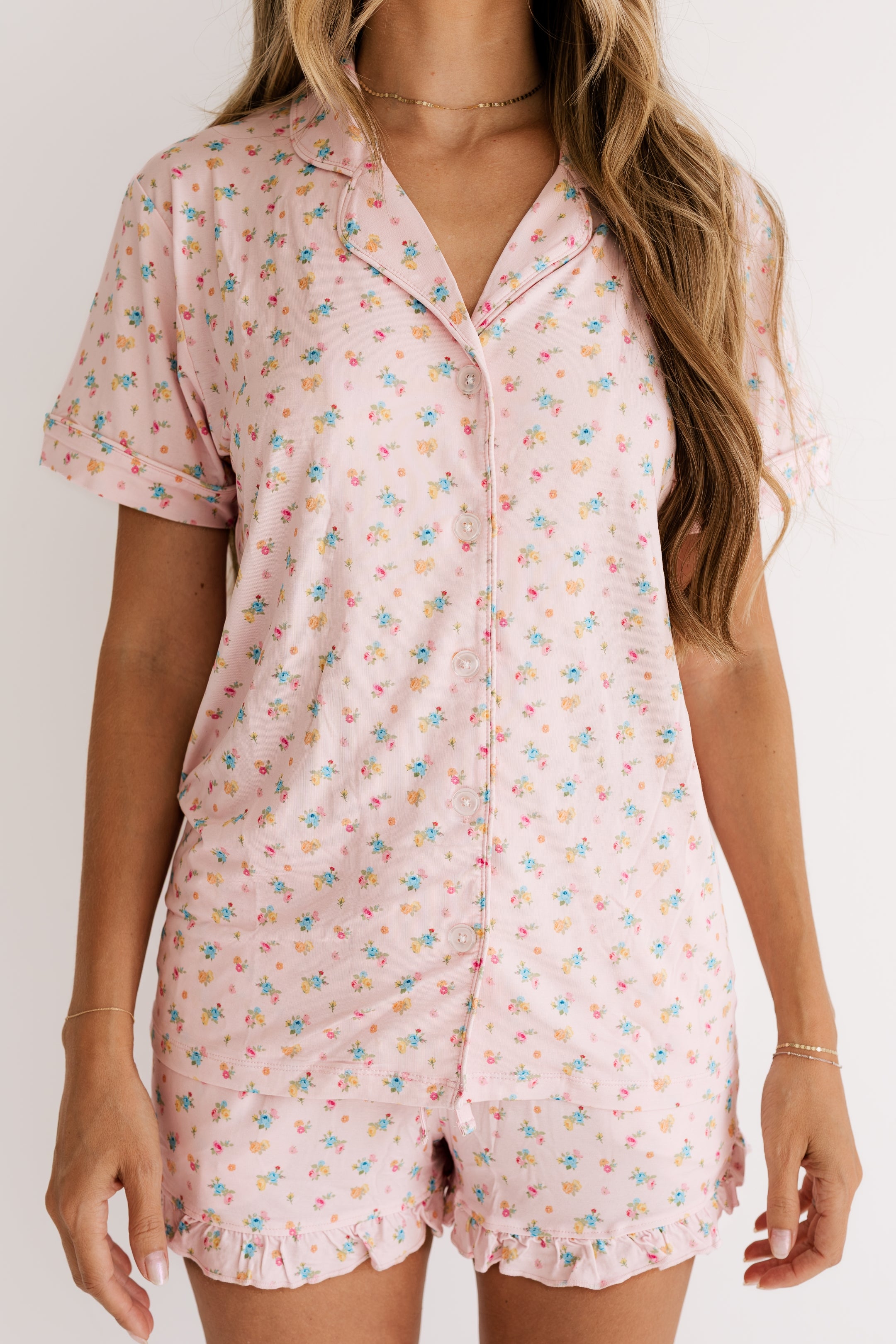 Poppy Pink Women's Short Set | Matching Family Pajamas | In My Jammers