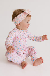Poppy Pink Zipper Romper