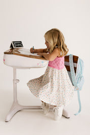 Poppy White Knit Twirl Dress