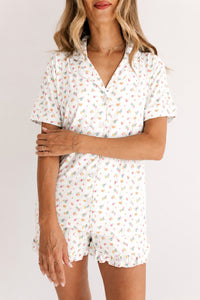 Poppy White Women's Short Set