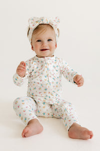 Poppy White Zipper Romper