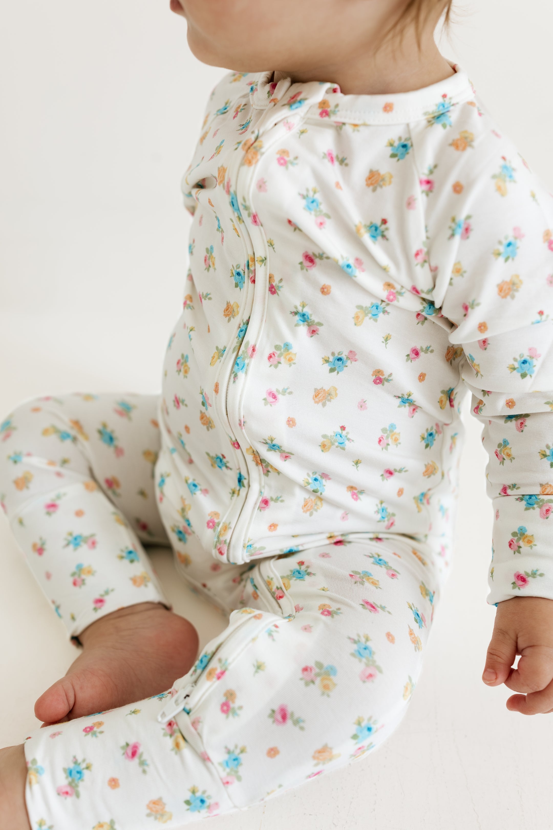 Poppy White Zipper Romper
