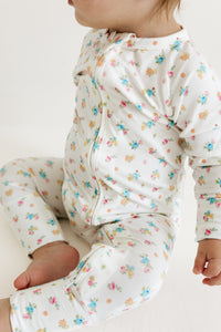 Poppy White Zipper Romper