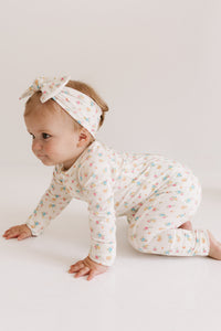 Poppy White Zipper Romper