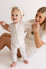Poppy White Zipper Romper