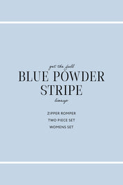 Powder Blue Stripe Two Piece Set