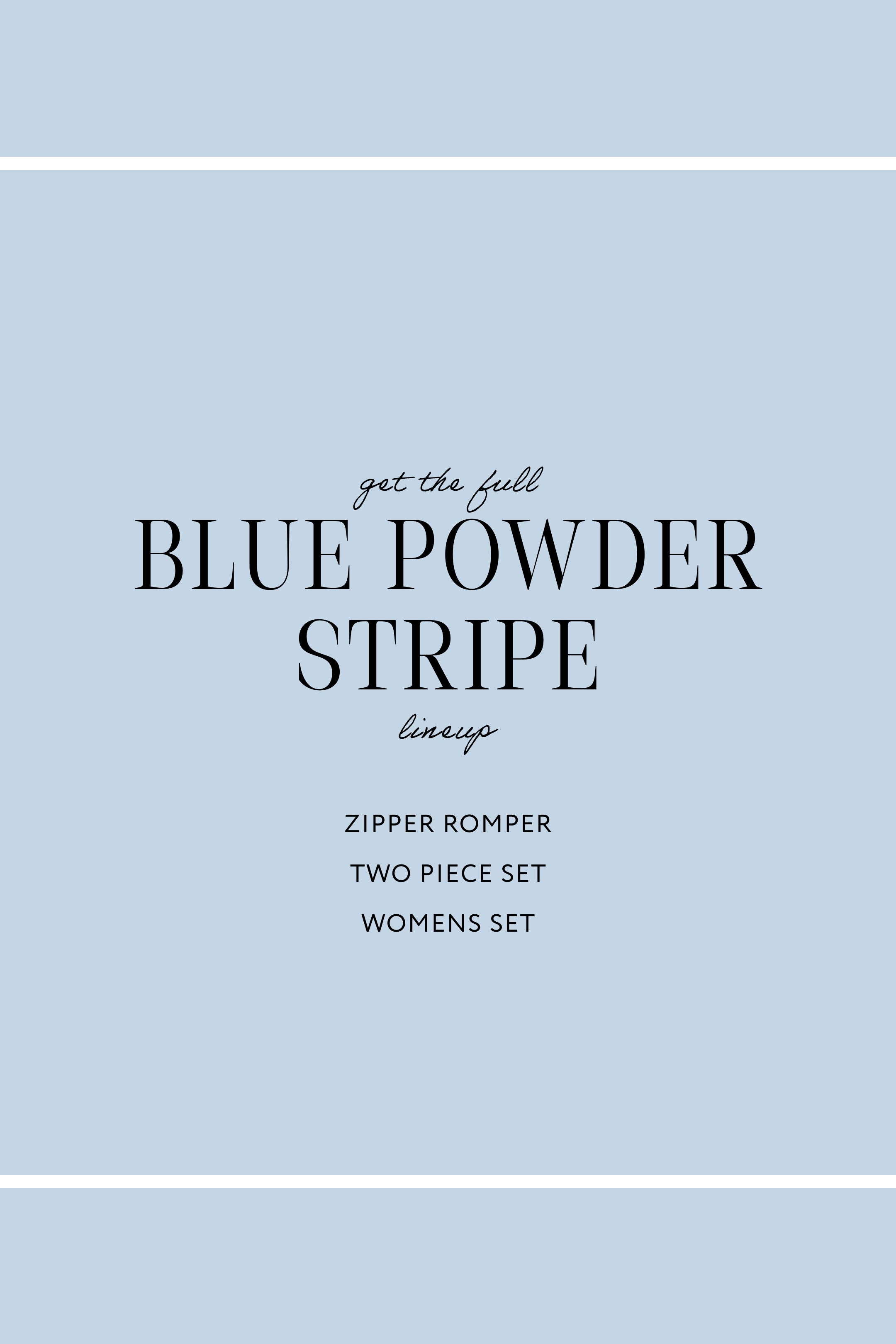 Powder Blue Stripe Two Piece Set