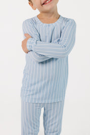 Powder Blue Stripe Two Piece Set