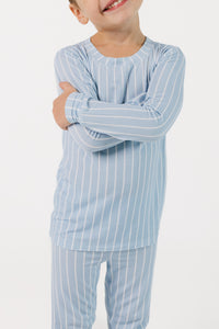 Powder Blue Stripe Two Piece Set