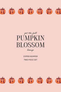 Pumpkin Blossom Zipper Romper