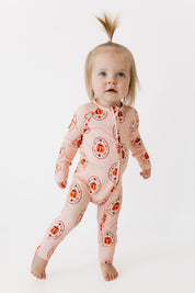 Pumpkin Blossom Zipper Romper