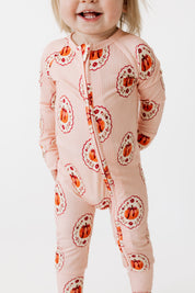Pumpkin Blossom Zipper Romper