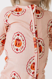 Pumpkin Blossom Zipper Romper